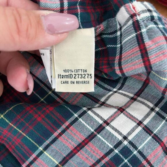 LL Bean Corduroy Shirt Jacket Womens L Red Flannel Lined Button Up Shacket Warm - Picture 10 of 11